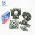 Green Pillow Ball Bearing UCT206 With Flange Mount Stainless Steel Long Life