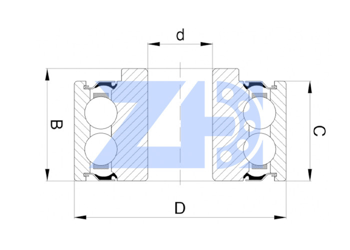 Excavator Bearing 205NTT-625 Ball bearing size 52x27.6x15.9 excavator bearing