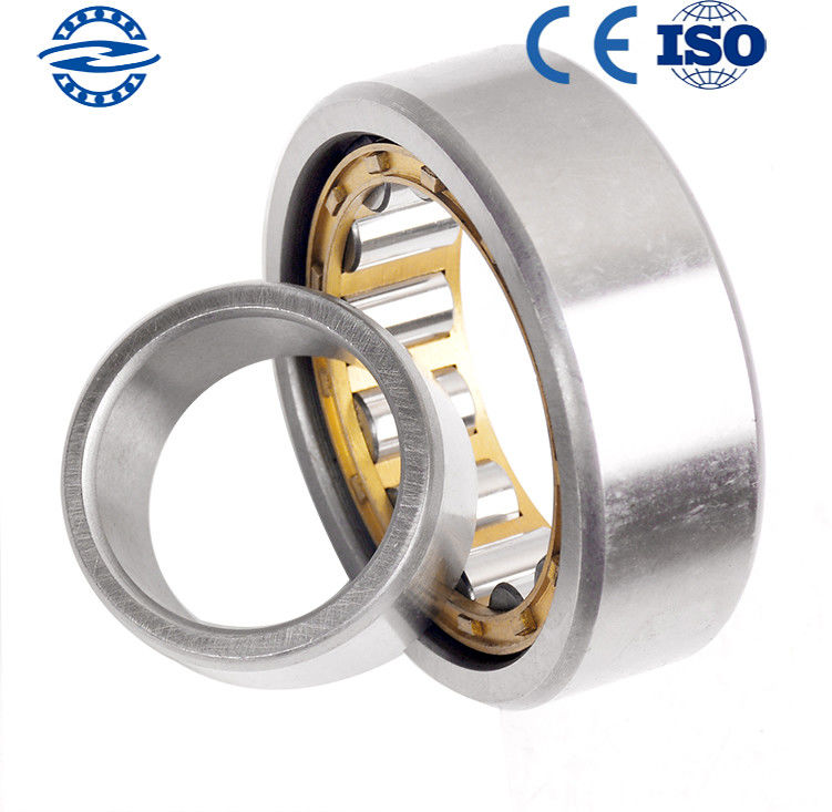 Low Friction NJ208 Cylindrical Roller Bearing / GCR15 Material Flanged