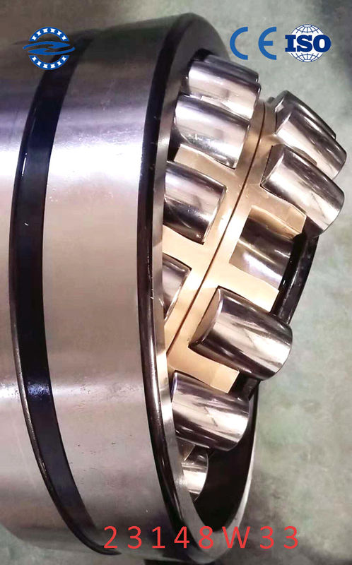 Brass Cage Spherical Roller Bearing 23148 W33 / MB Parallel Bore Type 240*400*128MM