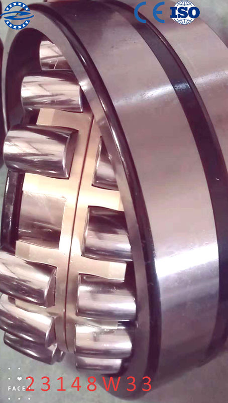 Brass Cage Spherical Roller Bearing 23148 W33 / MB Parallel Bore Type 240*400*128MM