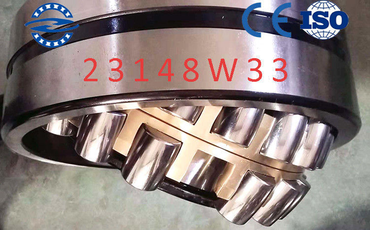 Brass Cage Spherical Roller Bearing 23148 W33 / MB Parallel Bore Type 240*400*128MM