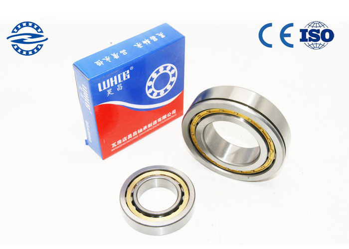 Low Friction NJ210 Cylindrical Roller Bearing / GCR15 Material Flanged Bearing