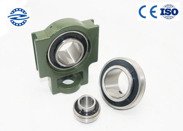 Green Pillow Ball Bearing UCT203 With Flange Mount Stainless Steel For Long Life