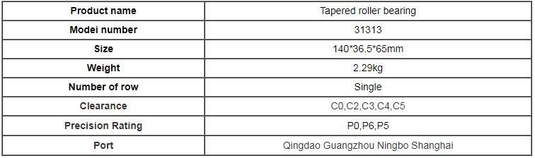 Flanged 31313 Single Row Tapered Roller Bearing For Mining V1 V2 V3 Vibration