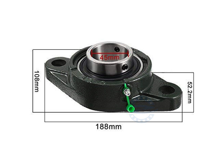 Transmission System P6 UCFL209 Pillow Ball Bearing With Housing size 40*45*50mm