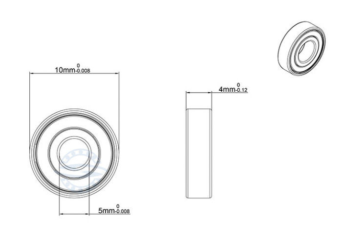 MR105ZZ Deep Groove Ball Bearing Size 5 X 10 X 4 mm  Stainless Steel Automotive